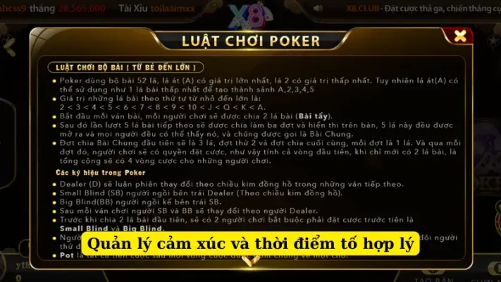 Quản lý cảm xúc và thời điểm tố hợp lý